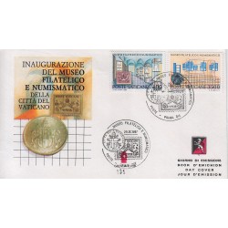 FDC VATICANO 1987 Grolla Unif. 815/6 Museo Filatelico e Numismatico del Vaticano