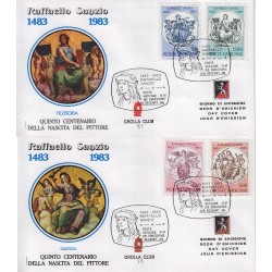 FDC VATICANO 1983 Grolla Unif. 731/34 Raffaello Sanzo