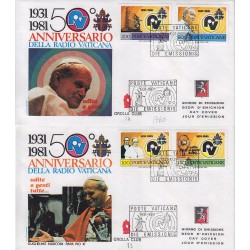 FDC VATICANO 1981 Grolla Unif. 684/7 Cinquantenario Radio Vaticana