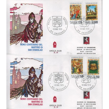 FDC VATICANO 1979 Grolla Unif. 651/4 Martirio di San Stanislao