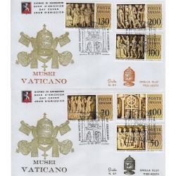 FDC VATICANO 1977 Grolla Unif. 626/31 Musei Vaticani sarcofaghi paleocristiano