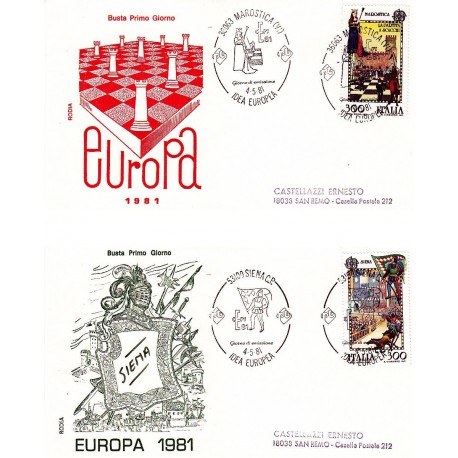 FDC Italia 1981 Rodia Unif 1551/2 Europa Folclore A/S 