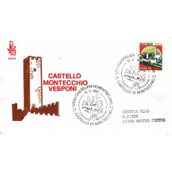 FDC Italia 1986 Venetia Unif 1765 Castelli d'Italia 650 Castello di montecchio A/S viaggiata