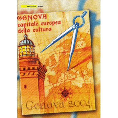 IT Repubblica 2004 Folder 012/02/2004 Genova capitale europea della cultura - nuovo cpl. val. facciale € 7.00