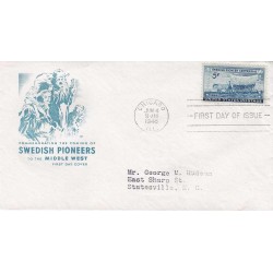 FDC USA 958 - 04/06/1948 5c Swedish pioneers to the Middle West. Chicago, IL