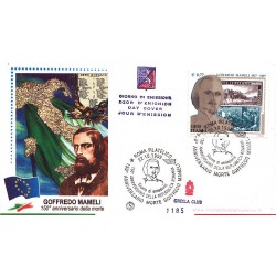 IT Repubblica FDC - Grolla Club - 22/10/1999 150º anniversario della morte di Goffredo Mameli a/s Roma