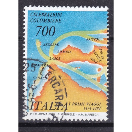 Italia 1990 Unif. 1906 Celebrazione Colombiane usato