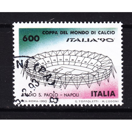 Italia 1990 Unif. 1916 Mondiali di Calcio 90 - San Paolo Napoli usato