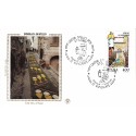 FDC ITALIA 1989 Filagrano Gold Unif. 1884 Folclore Infiorata di Spello A/S