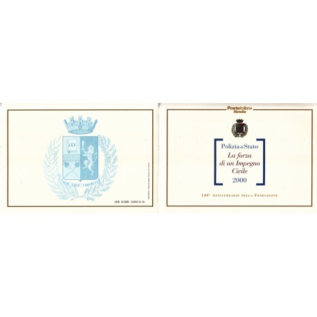 Folder Italia 2000 Polizia di Stato val. fac. € 5,16