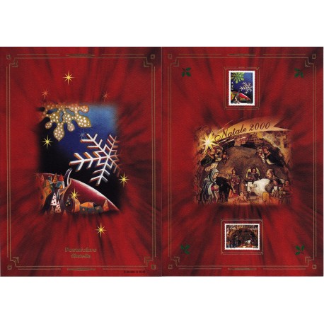 IT Repubblica 2001 Folder 30/10/2001 Santo Natale - nuovo completo, valore facciale £20.00 - €10.33