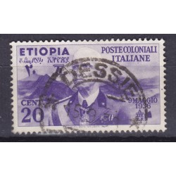 Italia Colonie - Etiopia 1936 Effigie di Vittorio Emanuele III 20c us