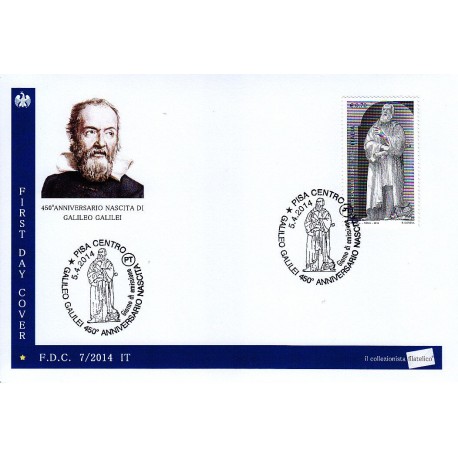 IT Repubblica 07/2014 FDC - 05/04/2014 - Galileo Galilei annullo speciale Pisa