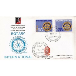 FDC ITALIA 1969 Grolla 148 Unif.1134/5 Rotary Club