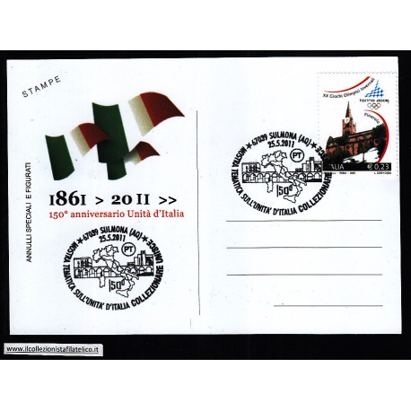 FDC ITALIA Marcofilia Annullo speciale n° 818 252/05/2011 SULMONA