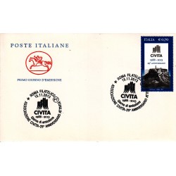 FDC ITALIA 2013 POSTE ITALIANE 3497 - 25º anniversario associazione Civita A/SP